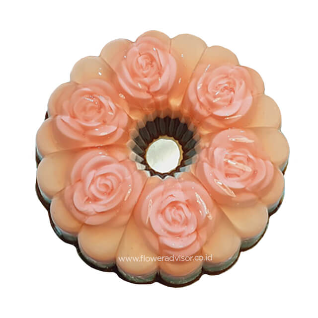 Pink Rose Pudding Cake