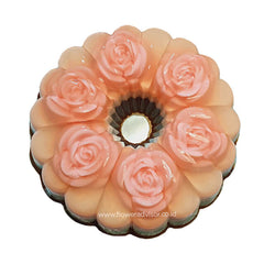 Pink Rose Pudding Cake