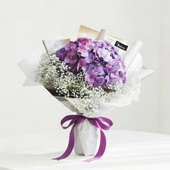 Purple Loving Bouquet with Baby Breath