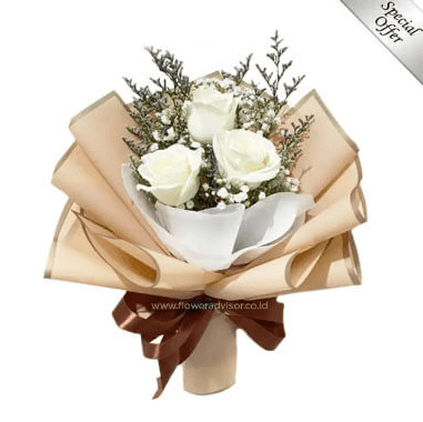 Wonder White Roses Bouquet
