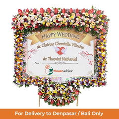 Papan Bunga Wedding Mewah Full Frame