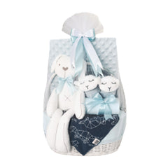 Hadiah bayi lucu dengan kelinci boneka, online florist terpercaya