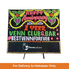 Papan Bunga Happy Anniversary Congratulations