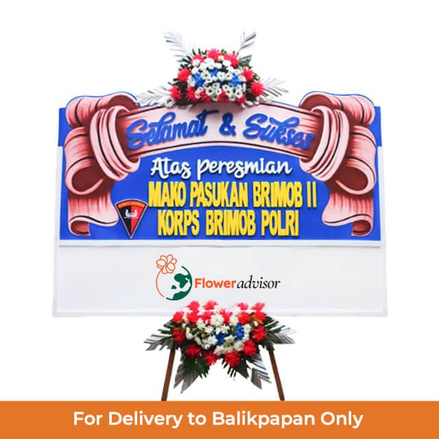 Karangan bunga papan selamat & sukses untuk peresmian Mako Pasukan Brimob II, layanan online florist terpercaya