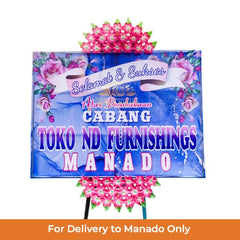 Bunga papan selamat sukses untuk cabang Toko ND Furnishings Manado, online florist