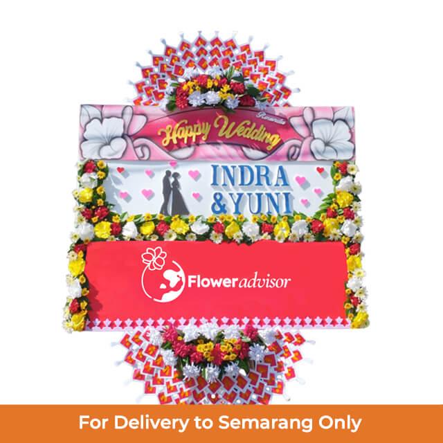 Bunga pernikahan online florist untuk Indra & Yuni, pengiriman khusus Semarang