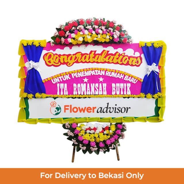 Bunga papan selamatCongratulations untuk penempatan rumah baru, dikirim oleh online florist FlowerAdvisor