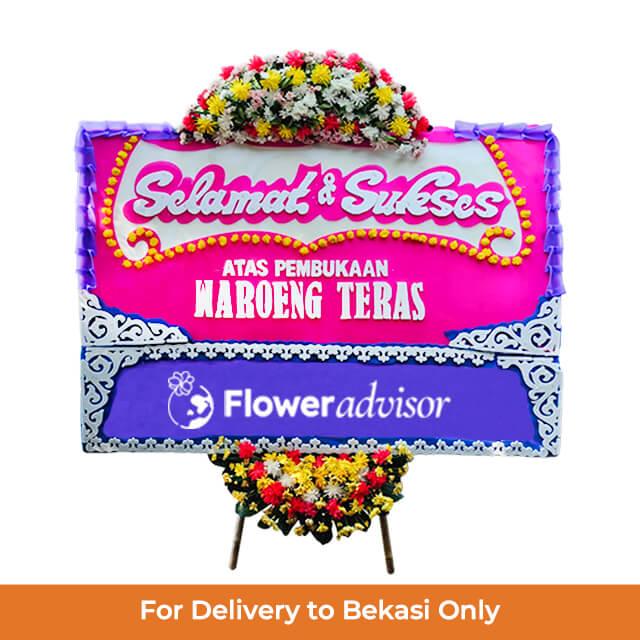 Bunga papan selamat & sukses pembukaan warung teras dari online florist, untuk pengiriman ke Bekasi
