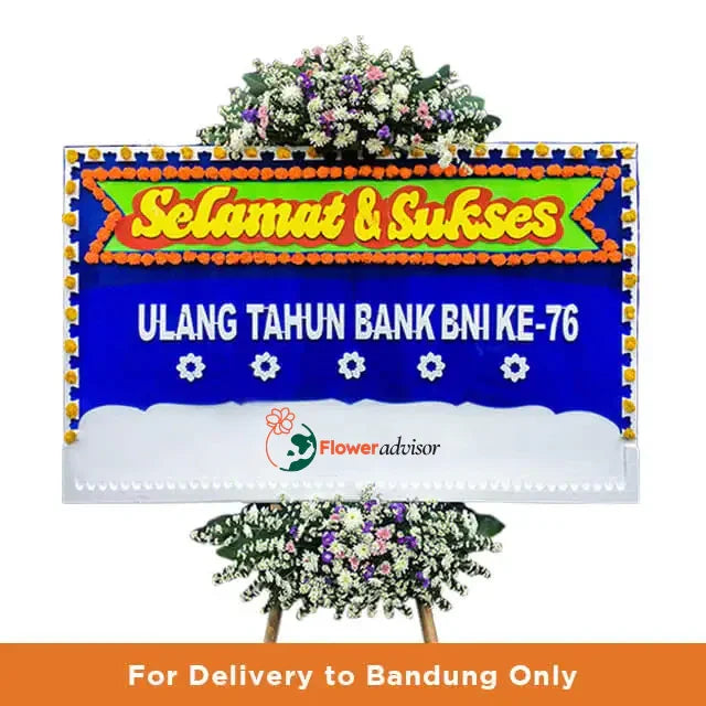 Karangan bunga selamat & sukses ulang tahun Bank BNI ke-76, layanan online florist terpercaya