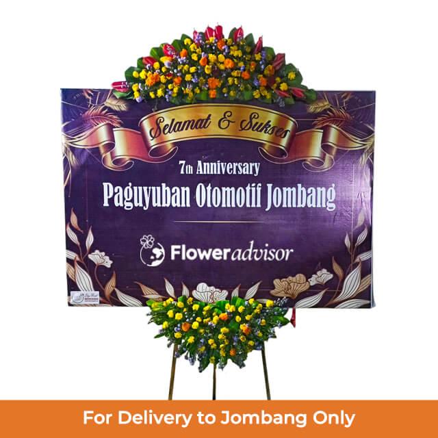 Bunga ucapan selamat 7th Anniversary Paguyuban Otomotif Jombang dari online florist