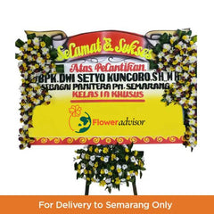 Bunga papan selamat & sukses dari online florist untuk pelantikan di Semarang