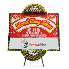 Birthday Board Red (Papan Bunga Ulang Tahun)