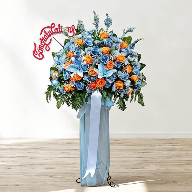 Blue Steel Standing Flower