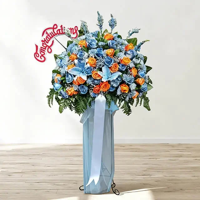 Blue Steel Standing Flower