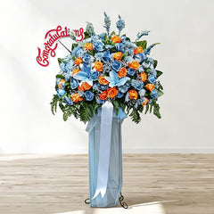Blue Steel Standing Flower