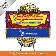 Bunga papan selamat grand opening dari online florist, kirim ke Jakarta, tawaran khusus