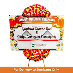 Papan Bunga Elegan Pernikahan