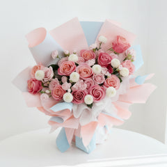 Vivid Rose Mosaic
