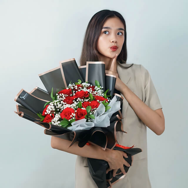 Buket Bunga Wonder Red Radiance Rose