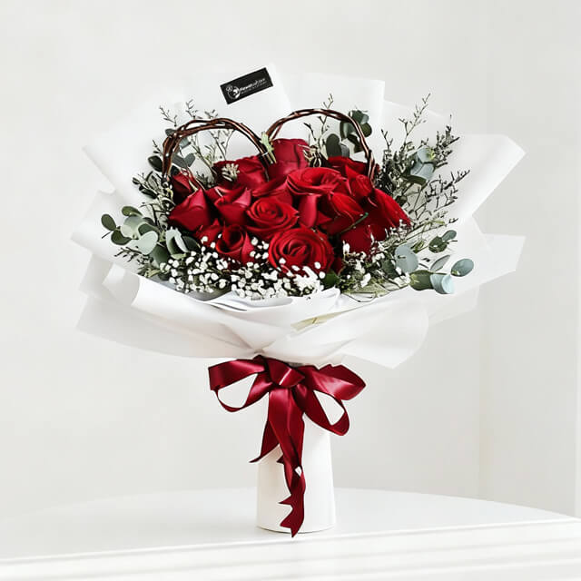 Red Rose Bouquet - I Heart You Lots