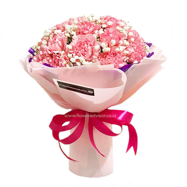 Honeymoon Avenue - Round Carnation Bouquet