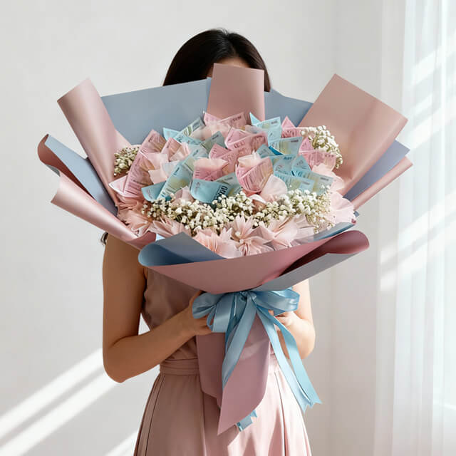 Roll Money Bouquet (41 - 50 Lembar)