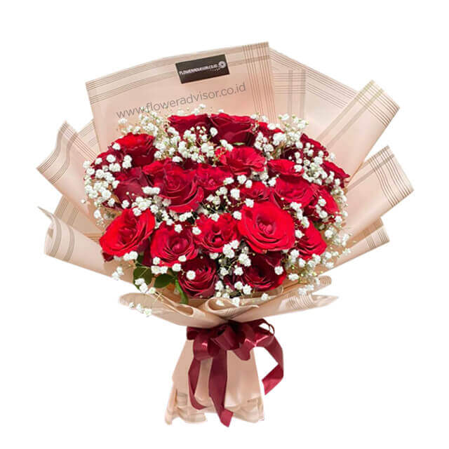 Heart Warmth - 20 Premium Red Roses Bouquet