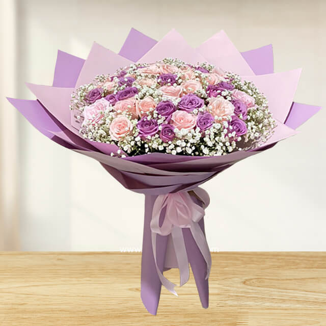 Mix Roses Buquet - Purple Burst