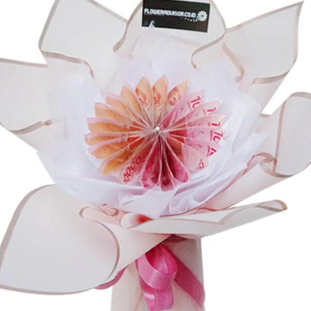Bunga uang unik dari online florist, hadiah kreatif dengan desain bunga cantik