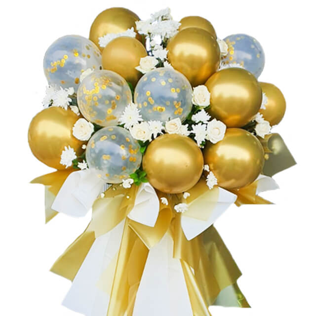 Bunga Standing Ucapan Blooming Balloons