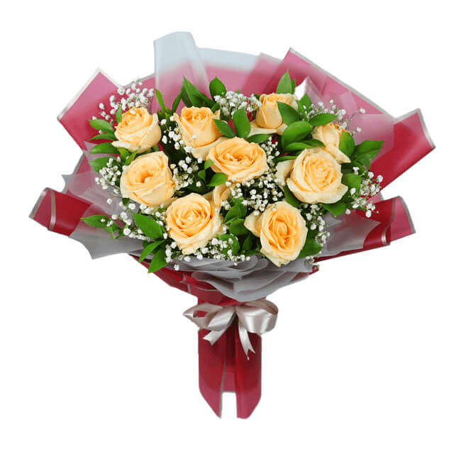 Wonder Peach Rose Bouquet