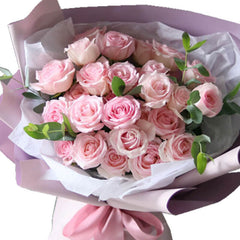 Premium Pink Roses Bouquet - Rose Eternal Blooms