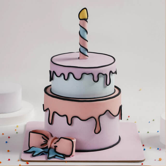 2 tiers fresh cream cake