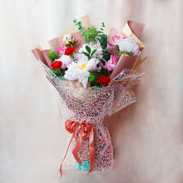 Zenith Buket Bunga Peony Elegan