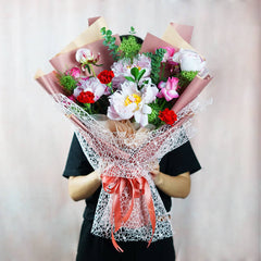 Zenith Buket Bunga Peony Elegan