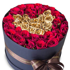 Buket Bunga Valentine Heart of Gold - VDAY 2025