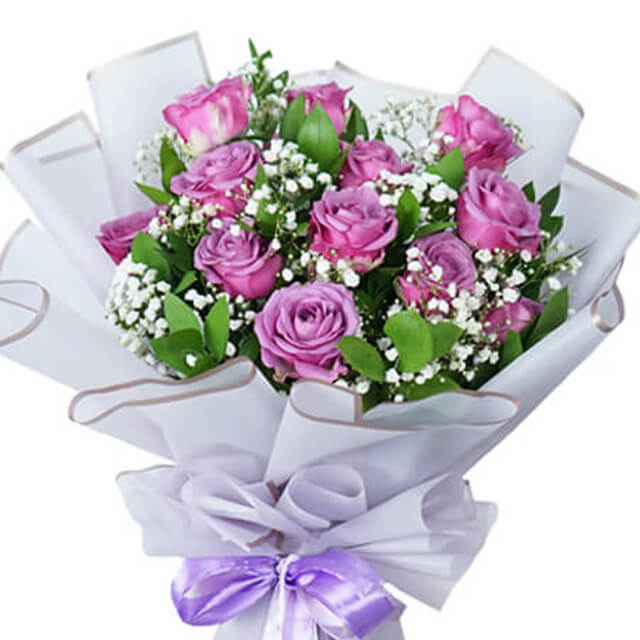 Buket Bunga Valentine Wonder Imperial Purple Rose - VDAY 2025