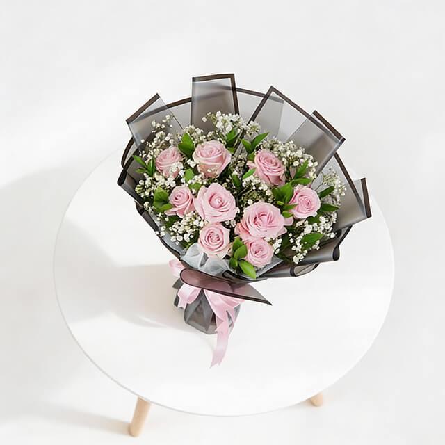 Buket Bunga Valentine Wonder Flamingo Pink Rose - VDAY