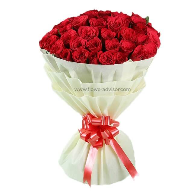 50 Red Roses Mothers Day 2025
