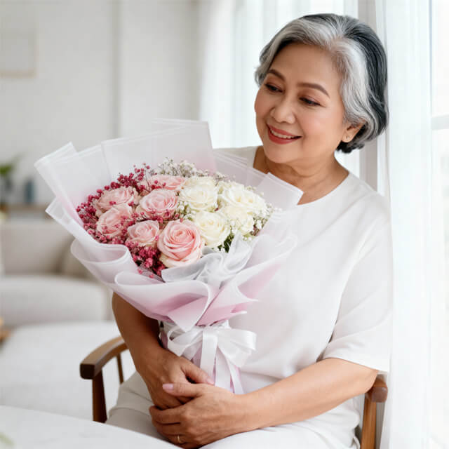 Roselle White and Pink