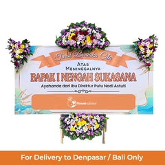 Papan Bunga Duka Cita Nuansa Cerah