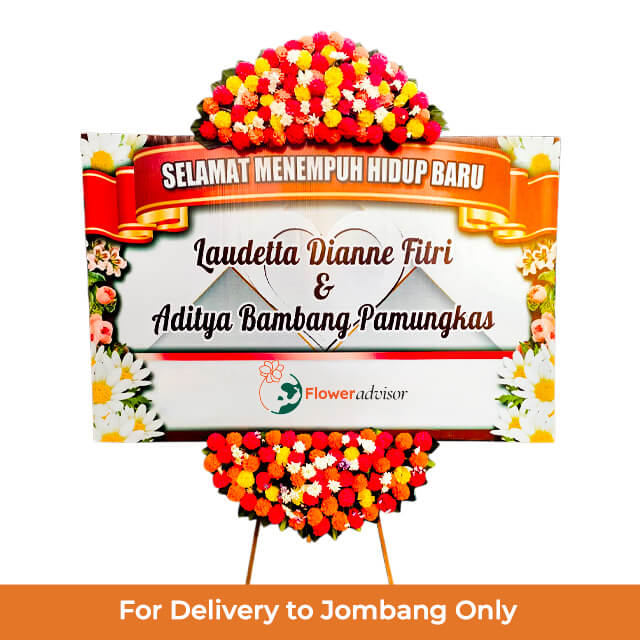 Papan Bunga Elegan Pernikahan