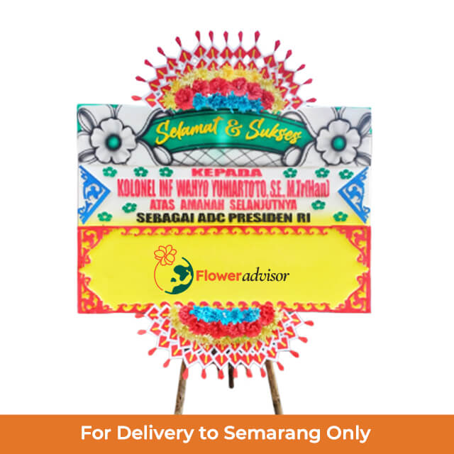 Papan Bunga Ucapan Selamat Nuansa Cerah