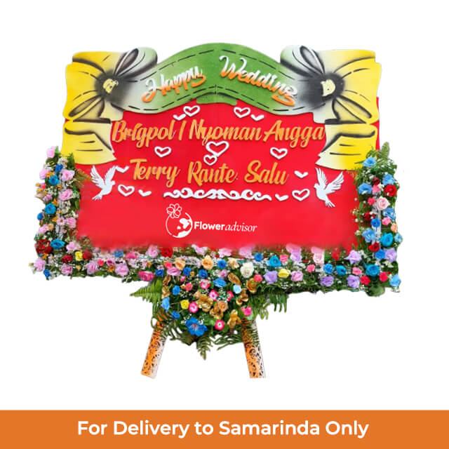 Papan Bunga Pernikahan Happily Ever After Wedding