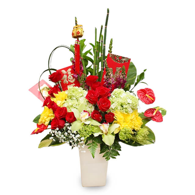 Glamorous Crimson - Rangkaian Bunga Imlek 2025