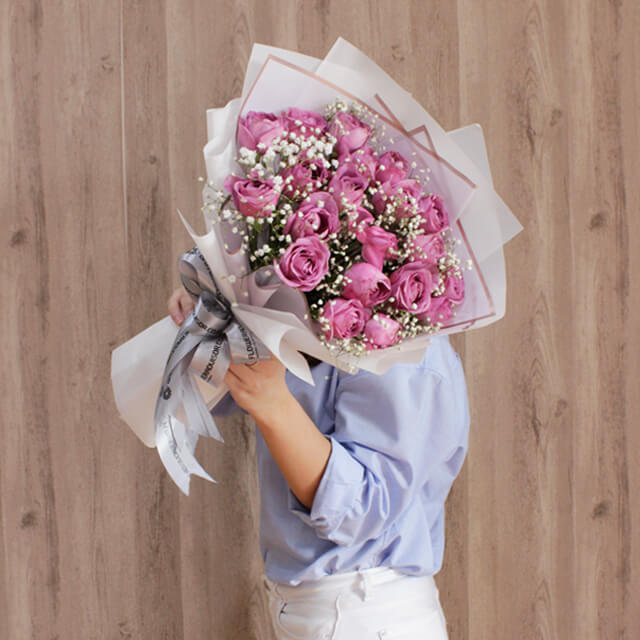 Buket Mawar Ungu Mewah - Purple You