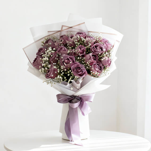 Buket Mawar Ungu Mewah - Purple You