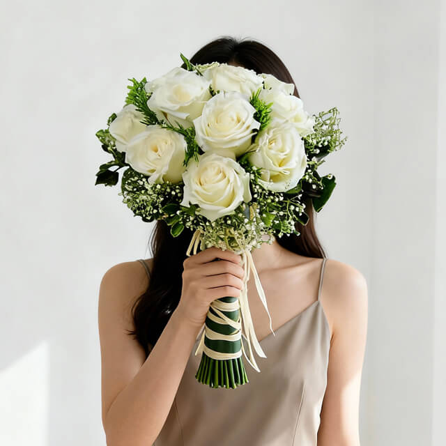 wedding day Bride in White