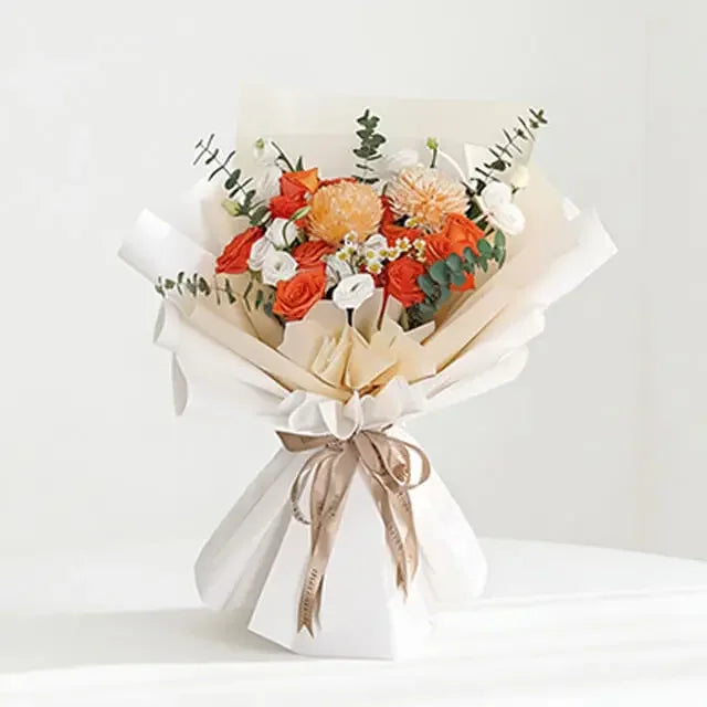Orange Peony Charm