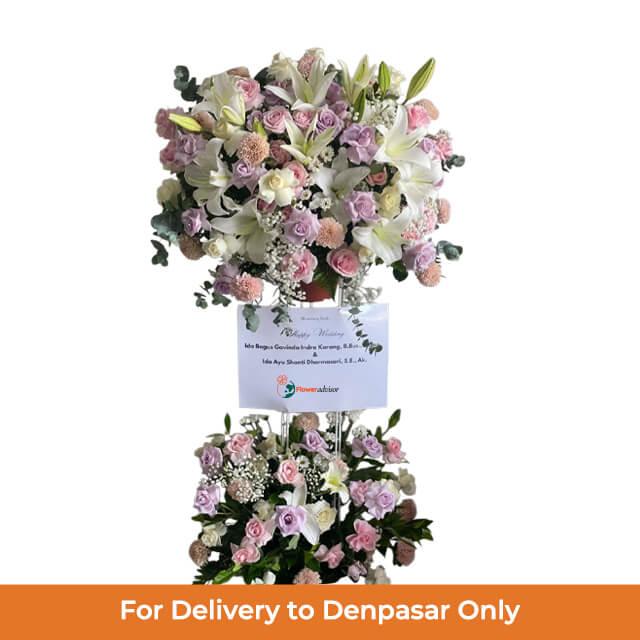 Bouquet bunga elegan dari online florist, cocok untuk pengiriman ke Denpasar